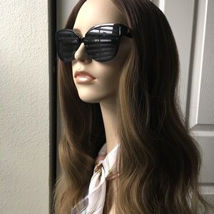 ⬇️Oversized Round Cat Eye Fashion Sunglasses Black